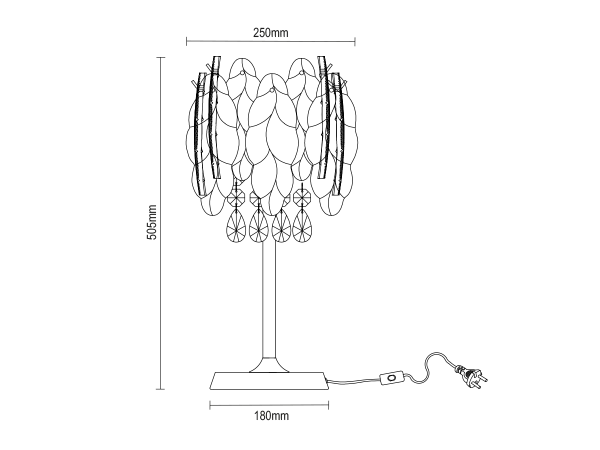 GURU lampada da tavolo in cristallo 505 - V20105 7