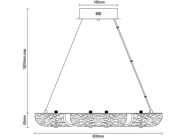 CORTEZA lampadario a sospensione 600 - V30033 8