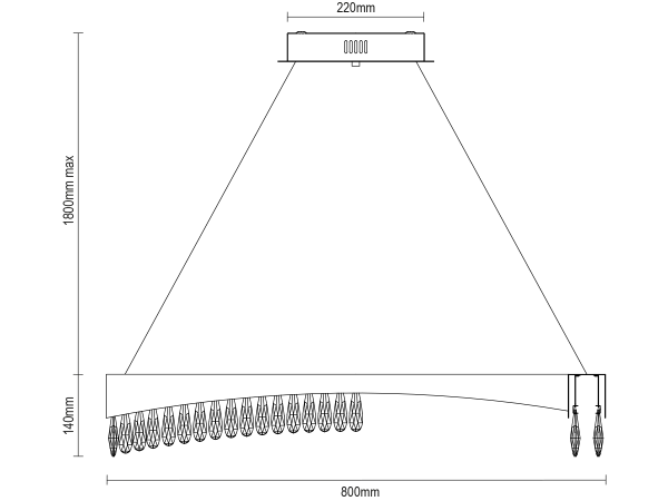AURORA lampadario a sospensione in cristallo 800 - V30077 9