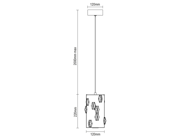 CLARIS lampada a sospensione in cristallo 120 - V30001 8