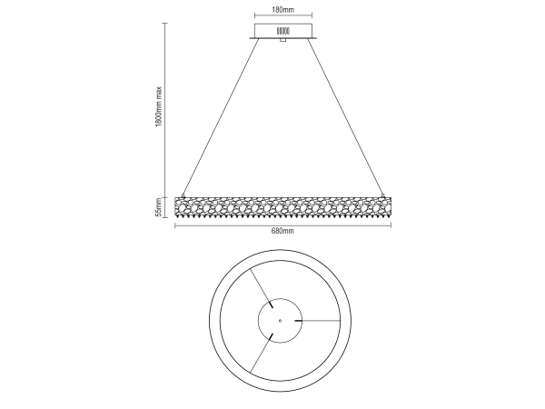 Lampadario a sospensione in cristallo SARITA 680 - V30142 7
