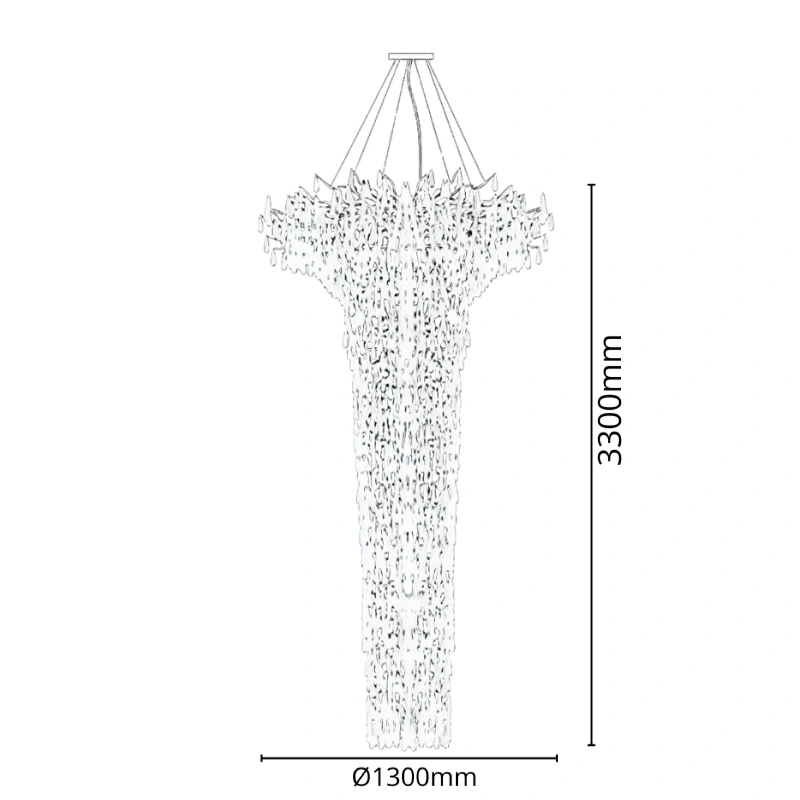 Lampadario a sospensione in cristallo GOCCIA 3300 - V20035 6