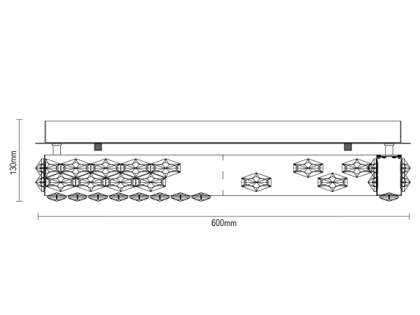 CLARIS lampadario a soffitto in cristallo 600 - V30007 6