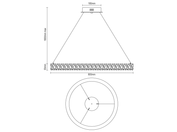 Lampadario a sospensione in cristallo SARITA 800 - V30143 7