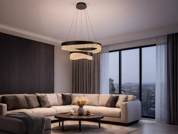 AURORA lampadario a sospensione in cristallo 800+450 - V30078 3