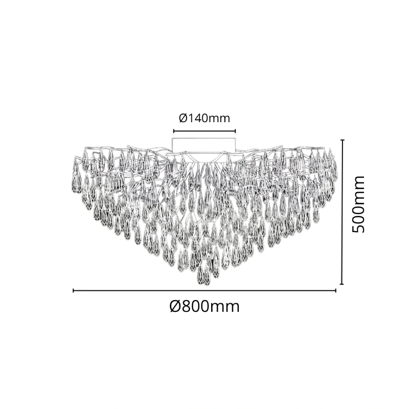 Lampadario a soffitto in cristallo GOCCIA 800 - V20032 5