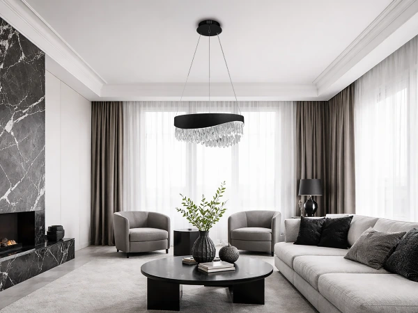 AURORA lampadario a sospensione in cristallo 450 - V30075 2