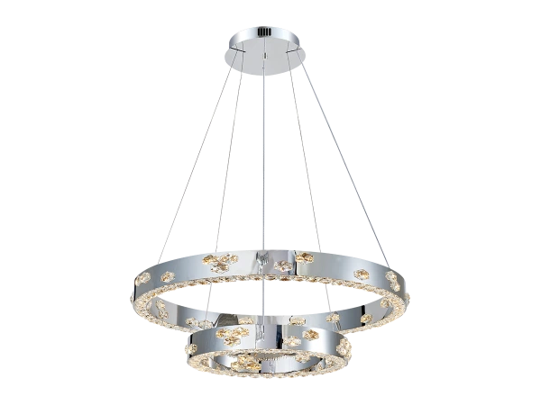 CLARIS lampadario a sospensione in cristallo 800+480 - V30006 3