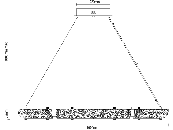 CORTEZA lampadario a sospensione 1000 - V30035 7
