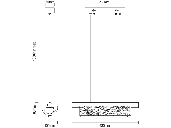 CORTEZA lampadario a sospensione 430 - V30031 7