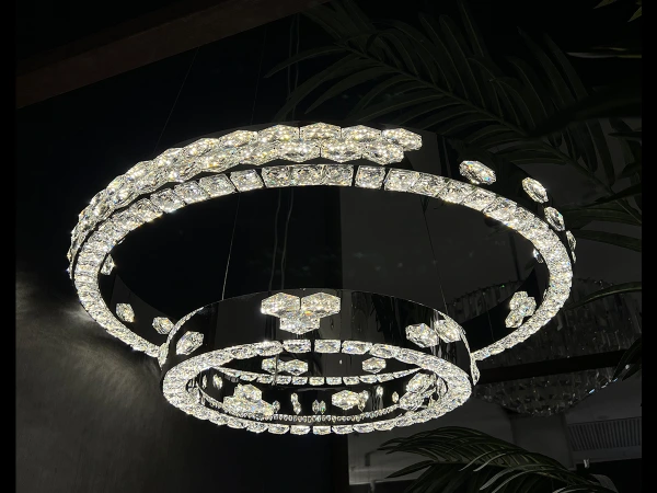 CLARIS lampadario a sospensione in cristallo 800+480 - V30006 4