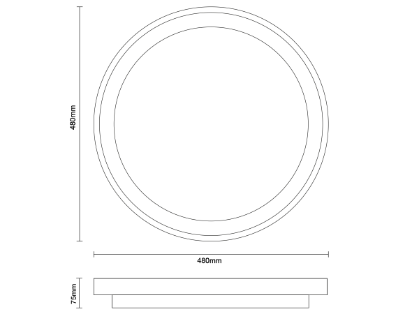 LINIA apparecchio da soffitto 480 - 10016 8