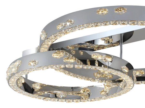 CLARIS lampadario a soffitto in cristallo 800+600 - V30009 8