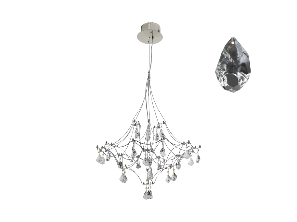 Lampadario a sospensione in cristallo JOYA 600 - V40074S