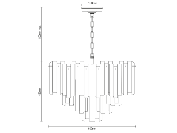 Lampadario a sospensione CONGELATO 600 - V20132 6