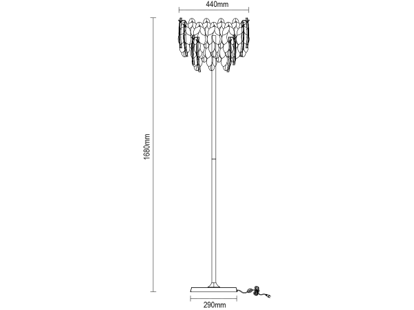 CHOREO lampada da terra 1680 - V20121 8