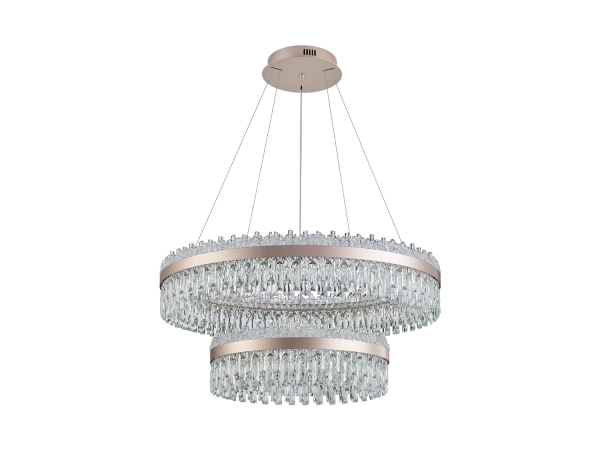 Lampadario a sospensione in cristallo ROCOCO 950+600 - V30105