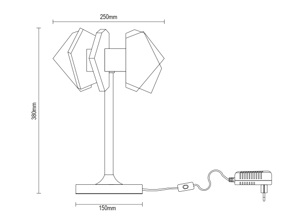 PIKASO Lampada da tavolo in cristallo 380 - V30026 10