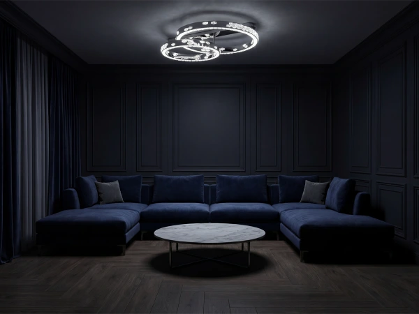 CLARIS lampadario a soffitto in cristallo 800+600 - V30009 3