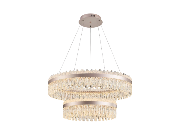 Lampadario a sospensione in cristallo ROCOCO 950+600 - V30105 2