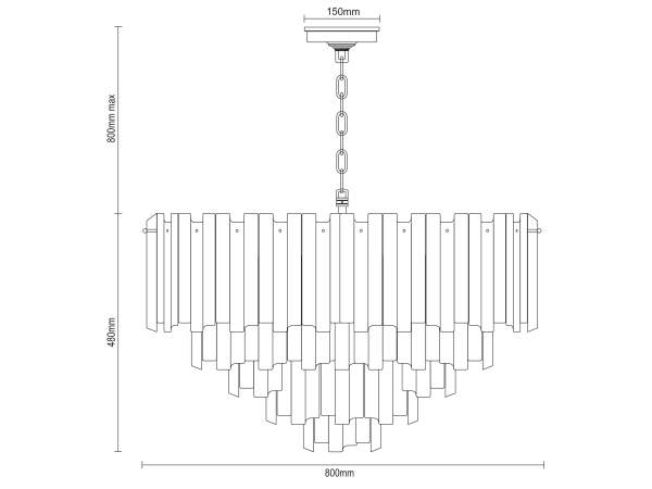 Lampadario a sospensione CONGELATO 800 - V20133 8