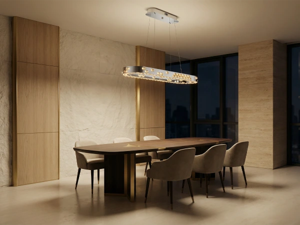 CLARIS lampadario a sospensione in cristallo 1100x320 - V30003 2