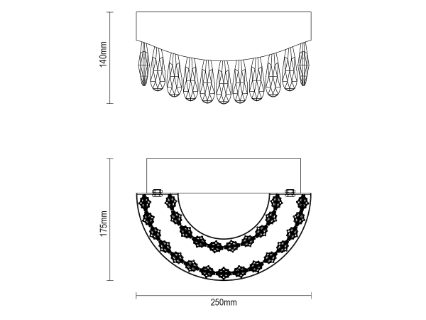 AURORA lampada da parete in cristallo - V30081 5