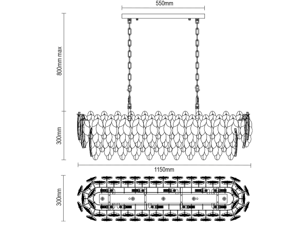 CHOREO lampadario a sospensione 1150 - V20114 9