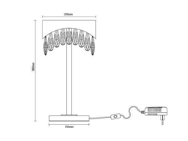 AURORA Lampada da tavolo in cristallo 380 - V30082 8
