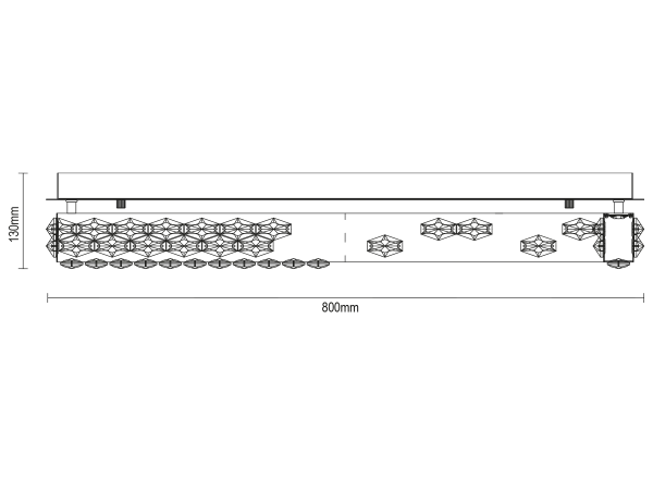 CLARIS lampadario da soffitto in cristallo 800 - V30008 6