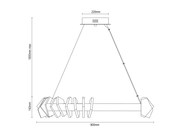 PIKASO lampadario a sospensione in cristallo 800 - V30024 13