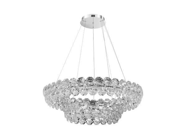 Lampadario a sospensione in cristallo GLORIA 800+500 - V30114