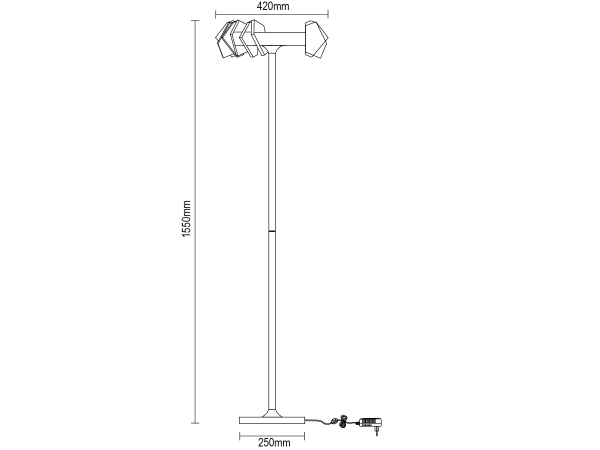 PIKASO lampada da terra in cristallo 1550 - V30027 11