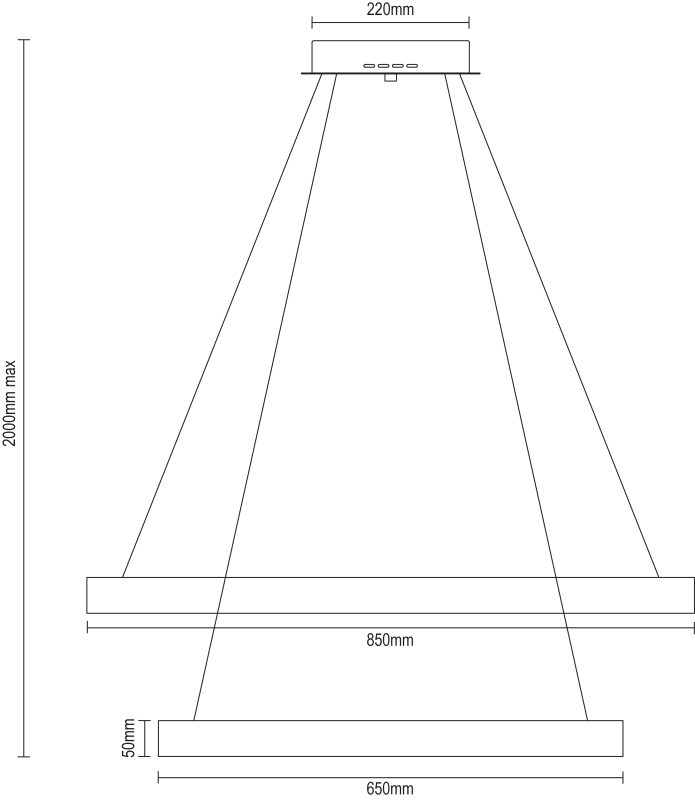 Lampada a sospensione PATRIOT 650+850 - V10222 8