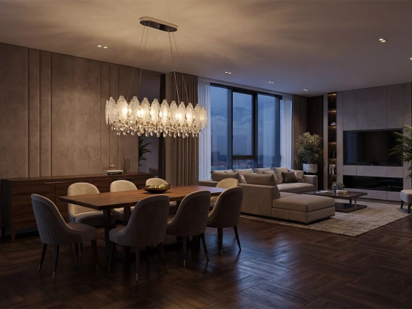 GURU lampadario a sospensione in cristallo 1050x300 - V20101 2