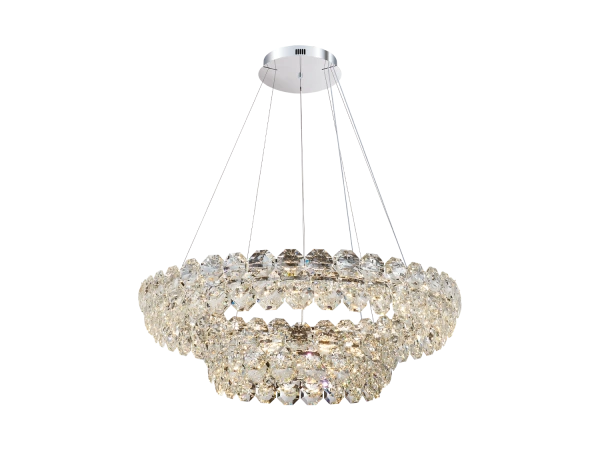Lampadario a sospensione in cristallo GLORIA 800+500 - V30114 3