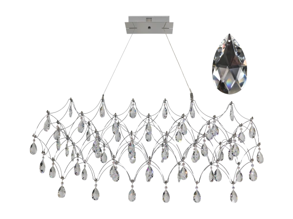 Lampadario a sospensione in cristallo JOYA 900 - V40012S