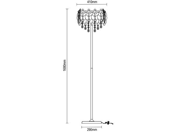 GURU lampada da terra in cristallo 1680 - V20106 7
