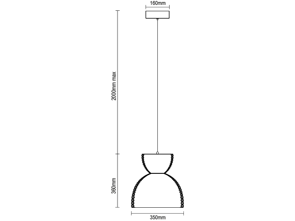 KATRIA lampada a sospensione in cristallo 350 - V30043 7