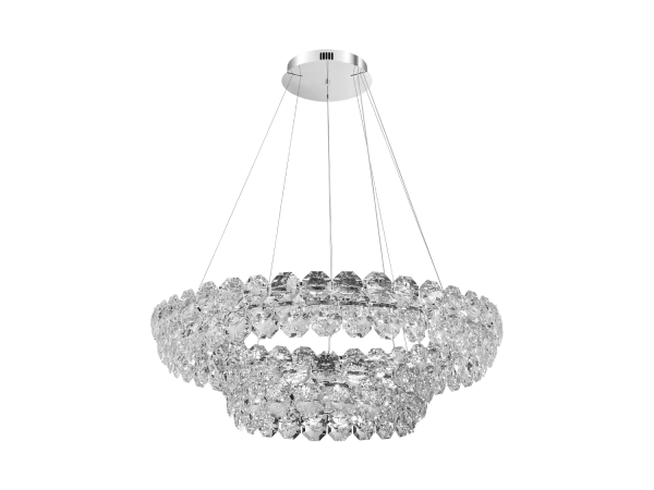 Lampadario a sospensione in cristallo GLORIA 1000+600 - V30115