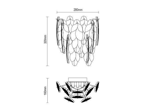 CHOREO lampada da parete - V20119 10