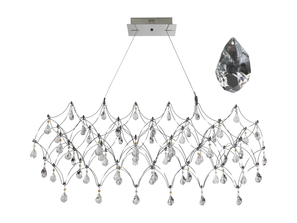 Lampadario a sospensione in cristallo JOYA 900 - V40014S