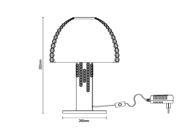 KATRIA lampada da tavolo in cristallo 350 - V30046 9