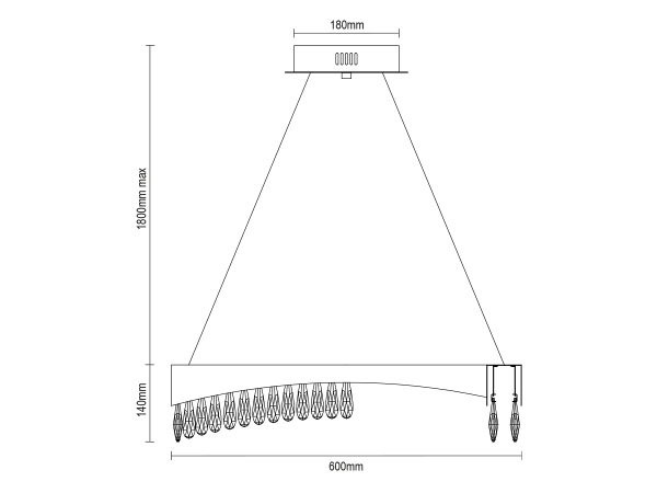 AURORA lampadario a sospensione in cristallo 600 - V30076 8