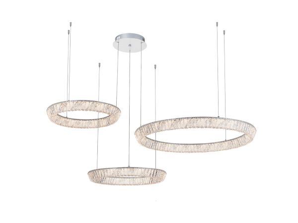 LETICIA lampadario a sospensione in cristallo 800+600+500 - V30125 3