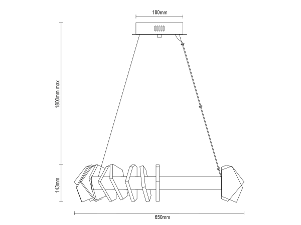 PIKASO lampadario a sospensione in cristallo 650 - V30023 14